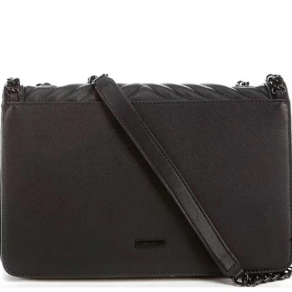 ALDO Greenwald Chain Border Quilted Cross Boody Bag in Black Colour - Picture 5 of 11